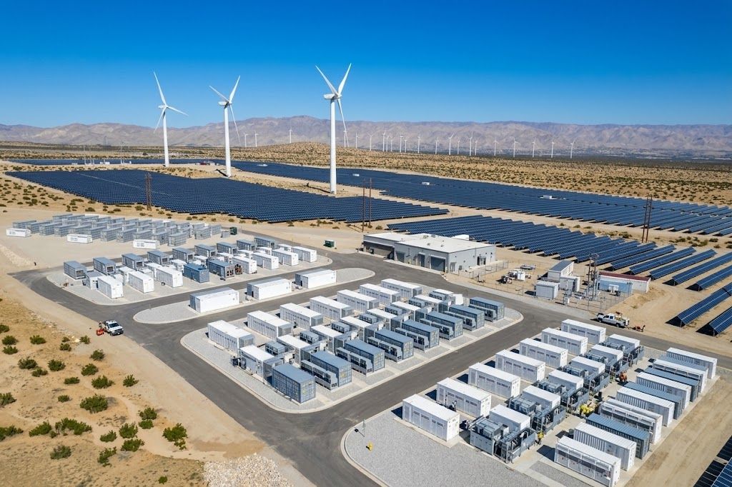 Parque solar, eólico y almacenamiento en baterías